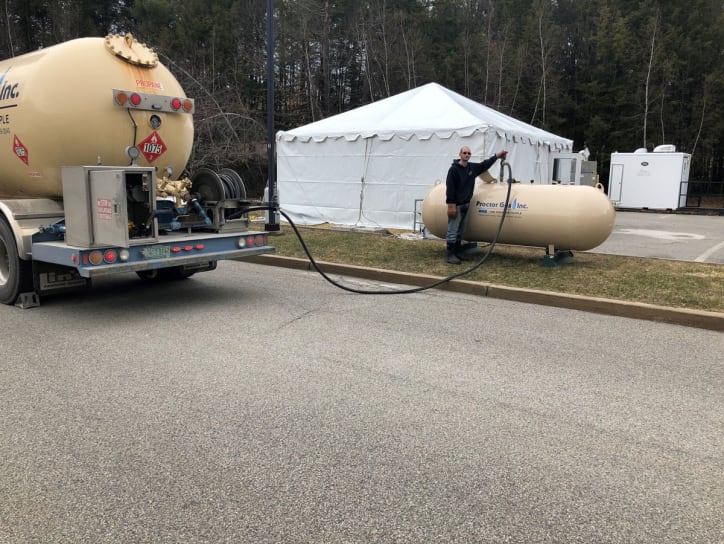 Temporary heat for commercial buildings PERC