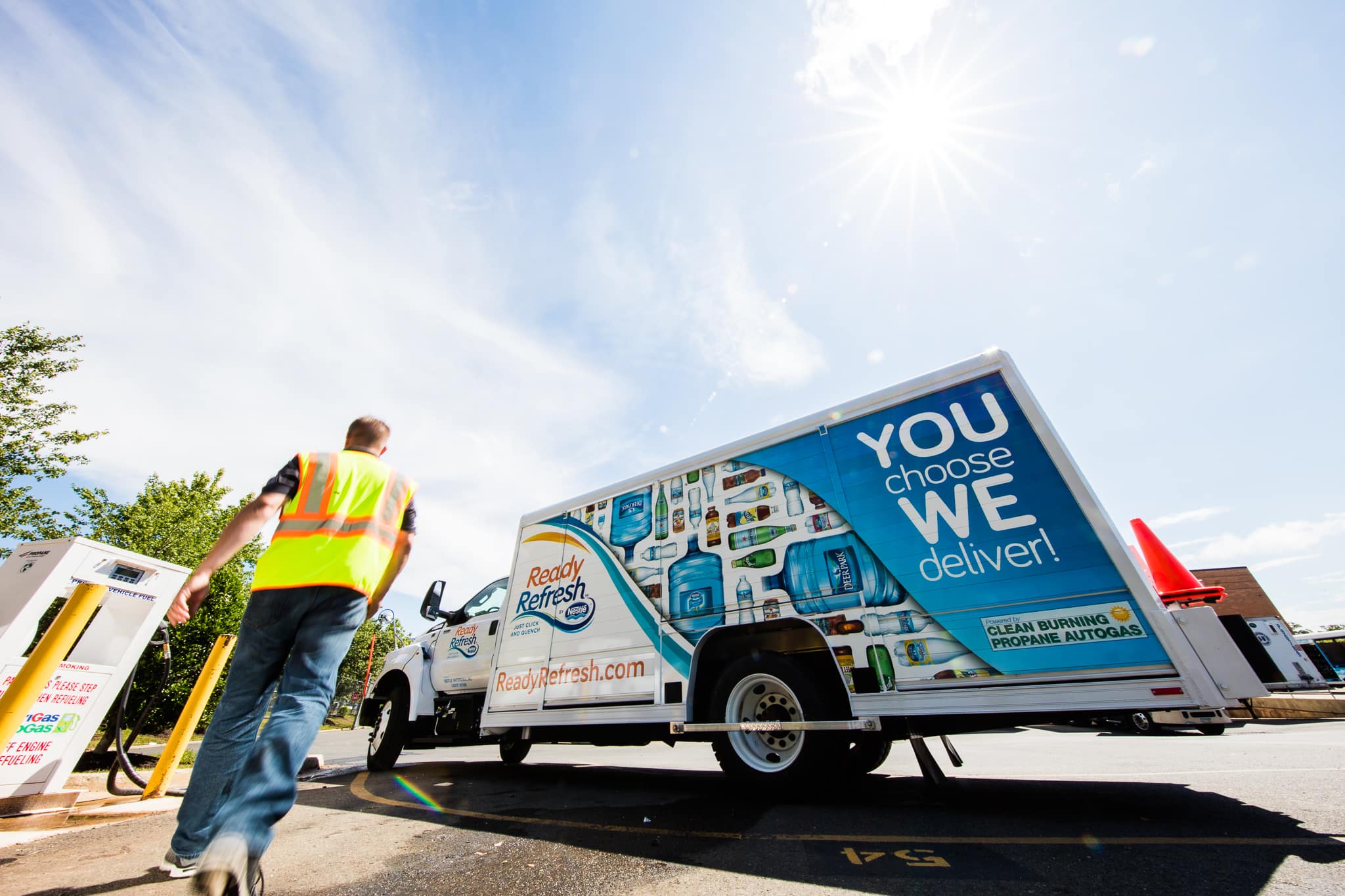 Water Truck Refueling Photo
