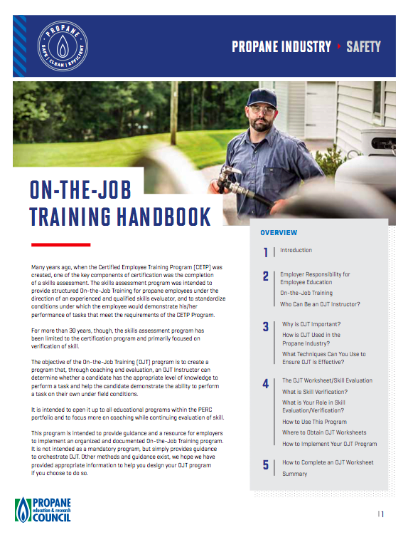 On-The-Job Training Handbook | PERC
