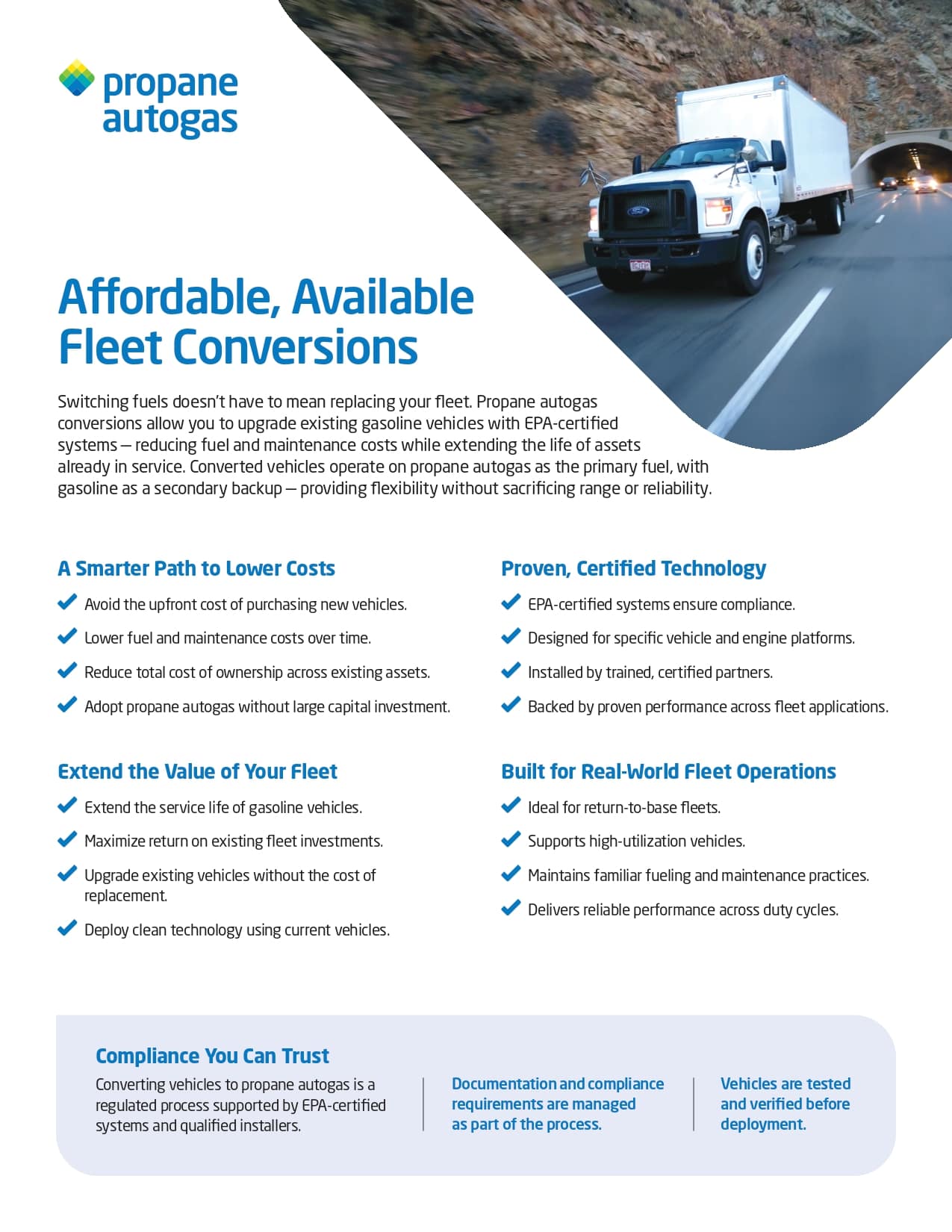 Autogas Vehicle Conversions One Sheet