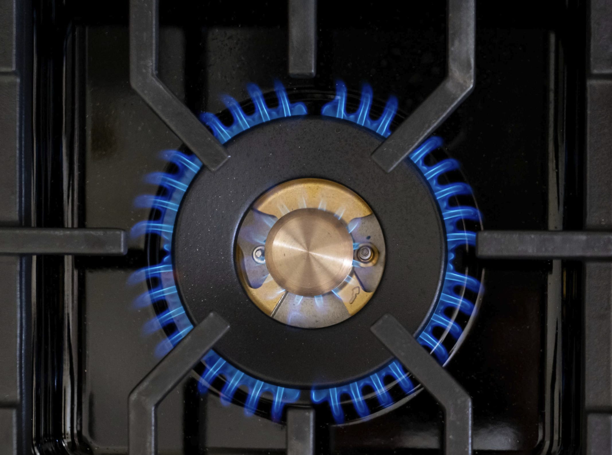 Closeup Stovetop with Flame