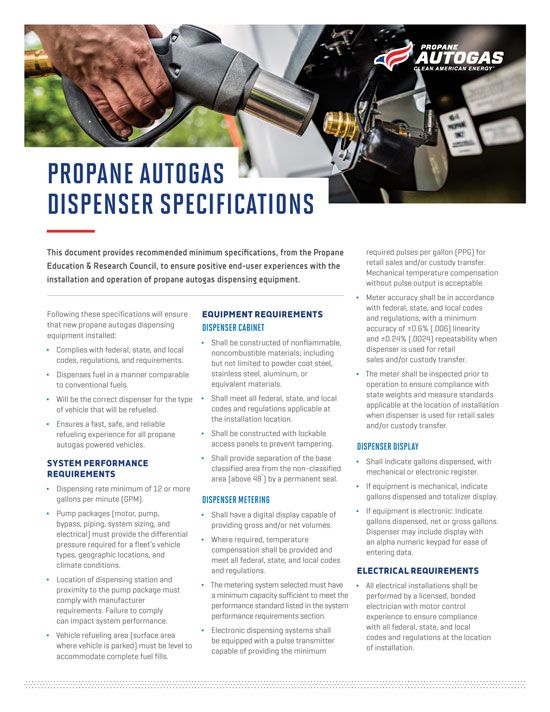 Dispenser Spec Sheet