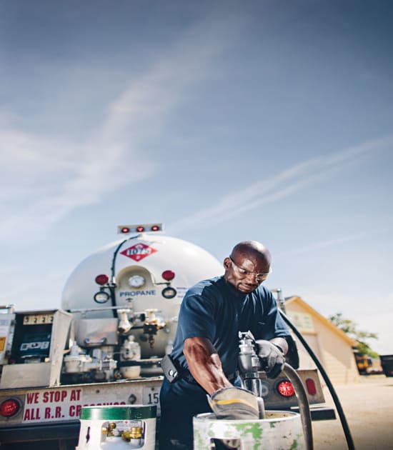 Proanew Propane Provider Refilling Propane Cylinders Photo | PERC
